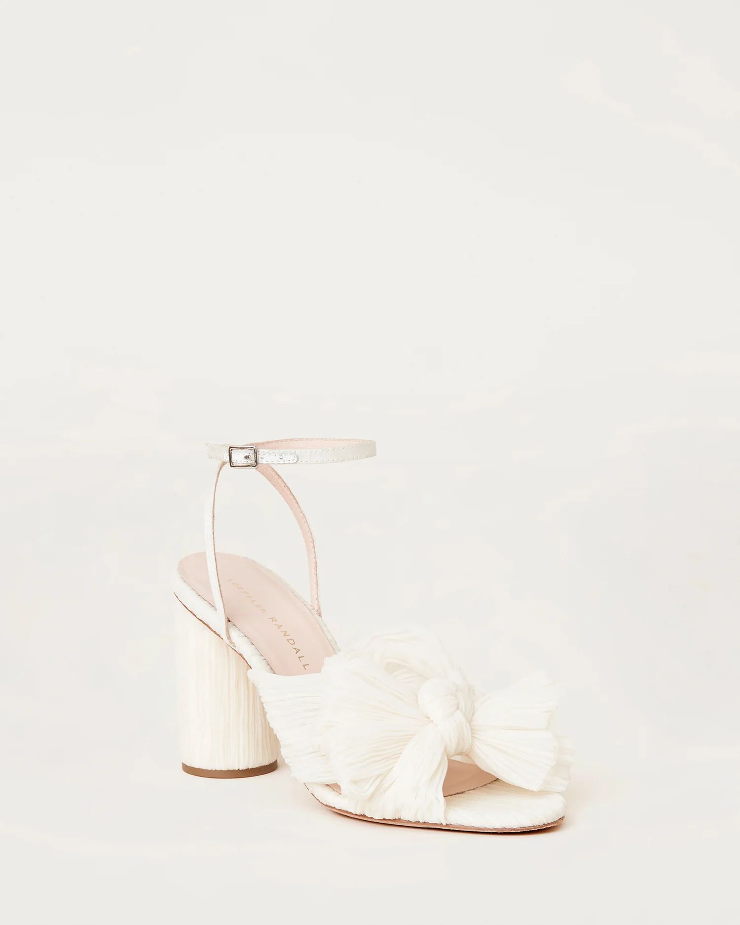 Camellia Pearl Pleated Bow Heel | Loeffler Randall