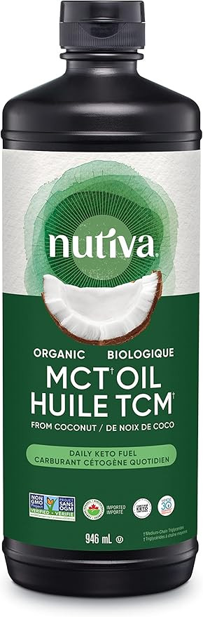 Nutiva Organic MCT Oil, Unflavored, 946 mL | Organic, Non-GMO, Non-BPA | Vegan, Gluten-Free, Keto... | Amazon (CA)