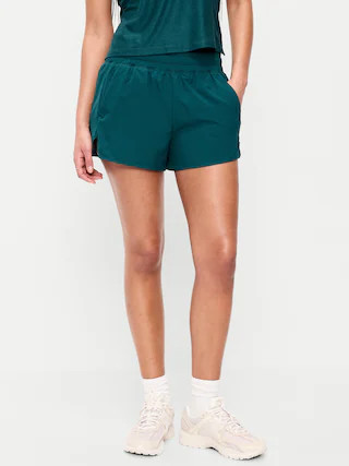 Extra High-Waisted Crinkle Run Shorts -- 3-inch inseam | Old Navy (US)