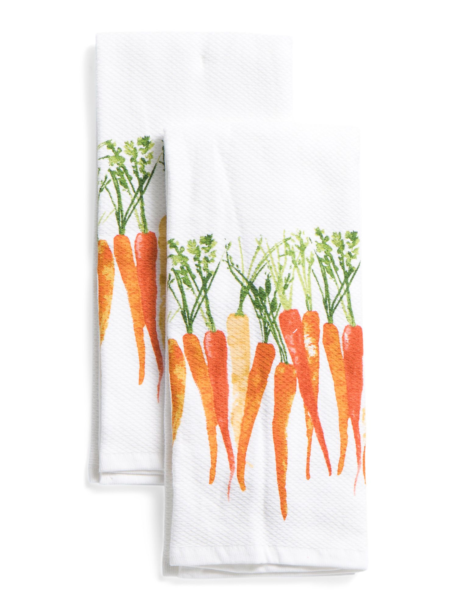 Set Of 2 18x28 Painted Carrots Kitchen Towels | TJ Maxx