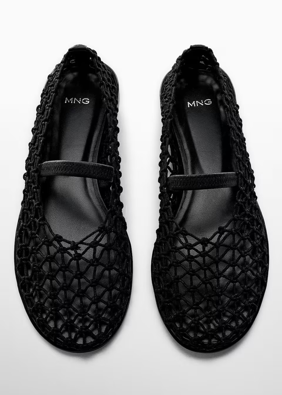 Ballerinas with mesh strap -  Women | Mango USA | MANGO (US)