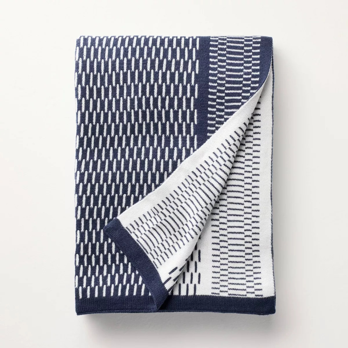 Knit Throw Blanket Navy - Hearth & Hand™ with Magnolia | Target