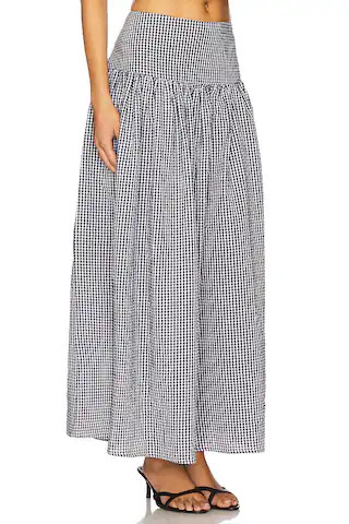 Rory Maxi Skirt in Black & Ivory Gingham | Revolve Clothing (Global)