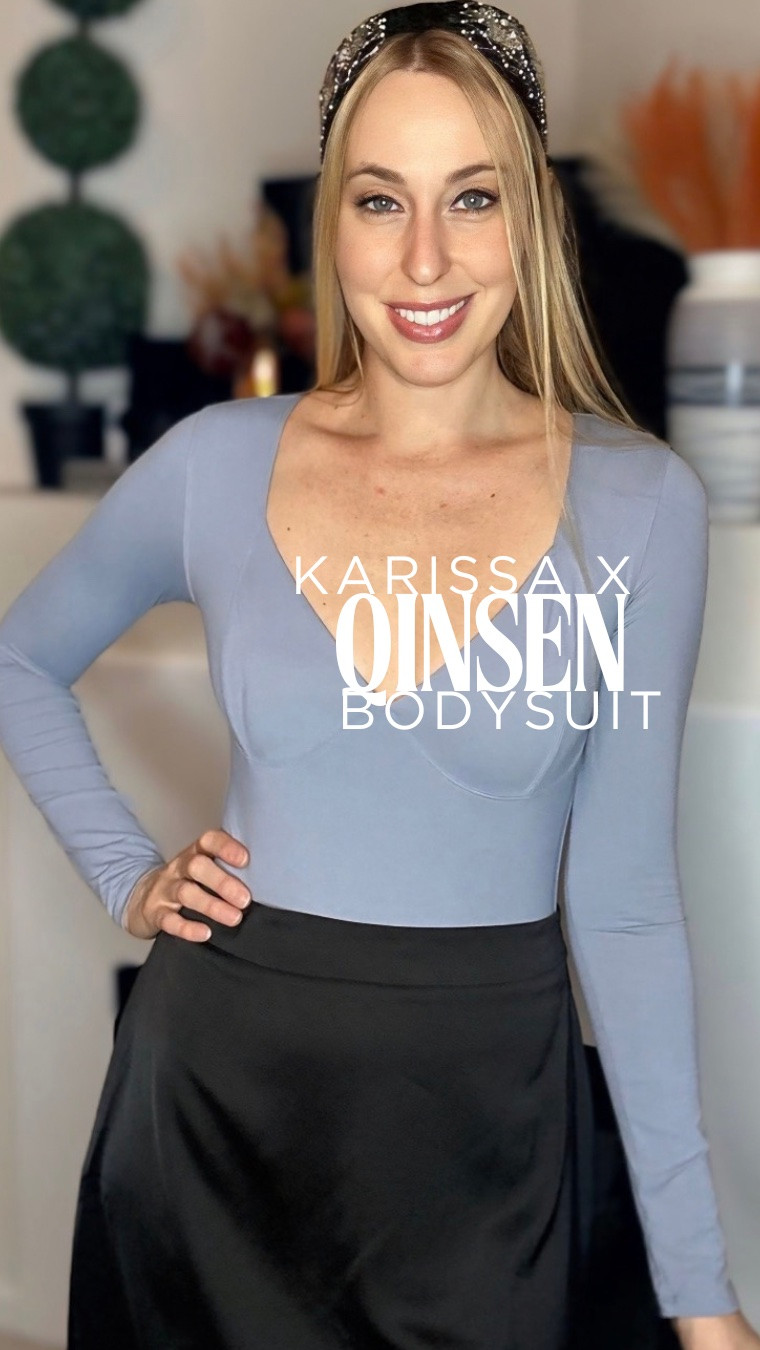 Styling bodysuits for fall 🍁 
I love these bodysuits. Super soft, stretchy and can be dressed up for date night or worn casually as an everyday piece. 
Plus they come in so many wonderful color options. 🩵💞
Which style do you love the most? 
@qinsen