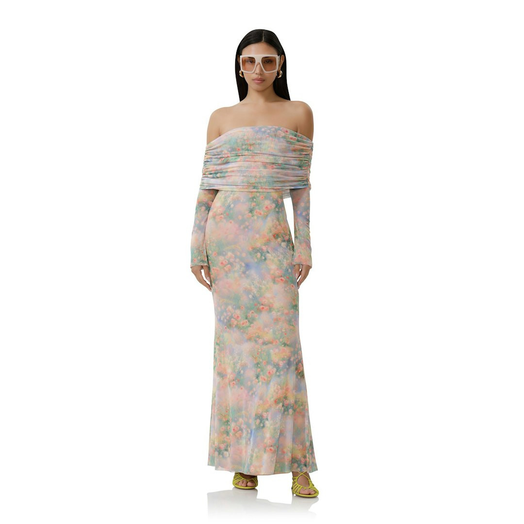 Thelma Dress - Fog Field | ShopAFRM
