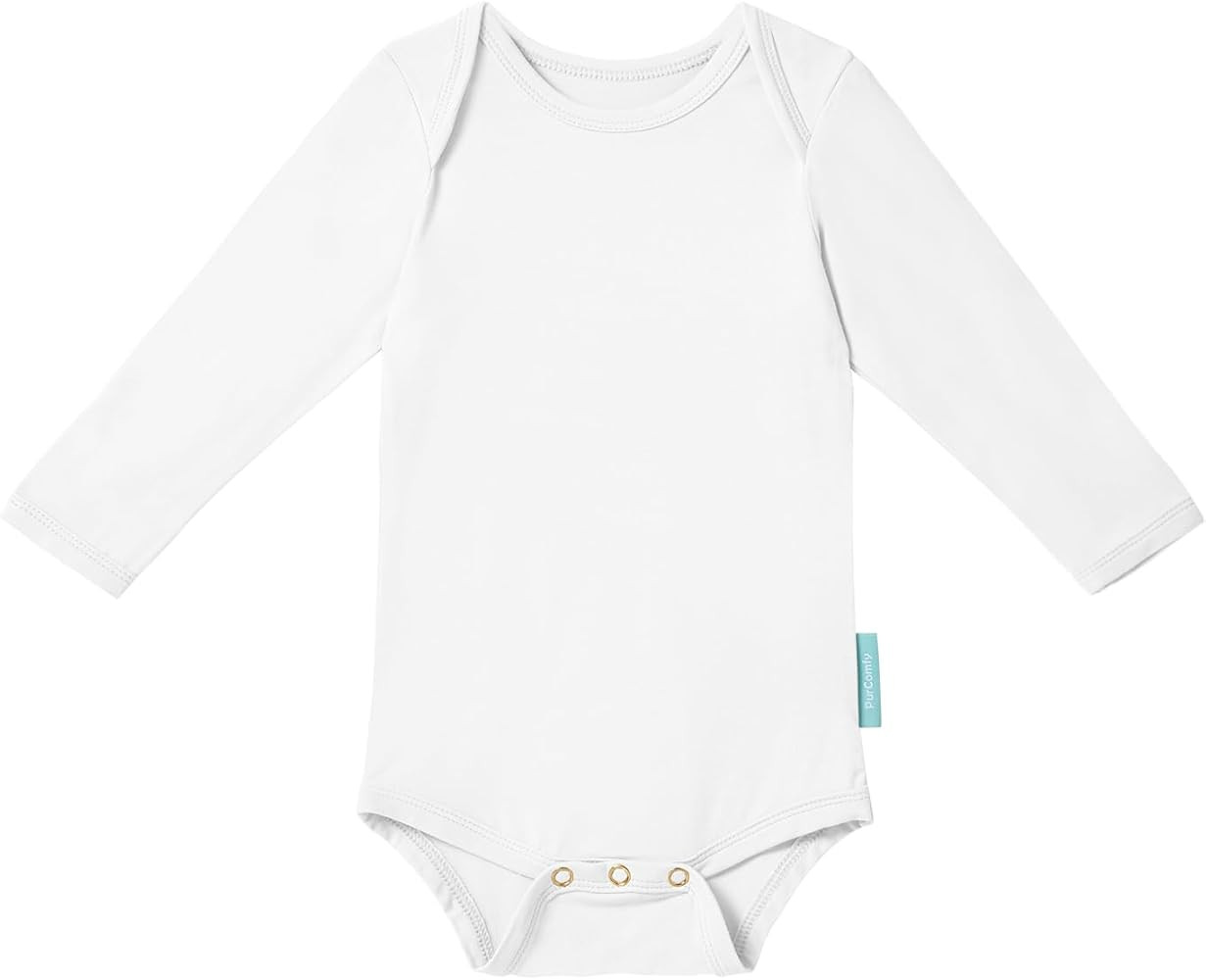 Supersoft Long Sleeve Baby Bodysuits, Premium Bamboo Rayon Bodysuit Unisex Boy Girl 0-3-6-9-18-24... | Amazon (US)