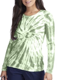 Beyond Scrubs Tie Dye Long Sleeve Underscrub Tee | Scrubs & Beyond