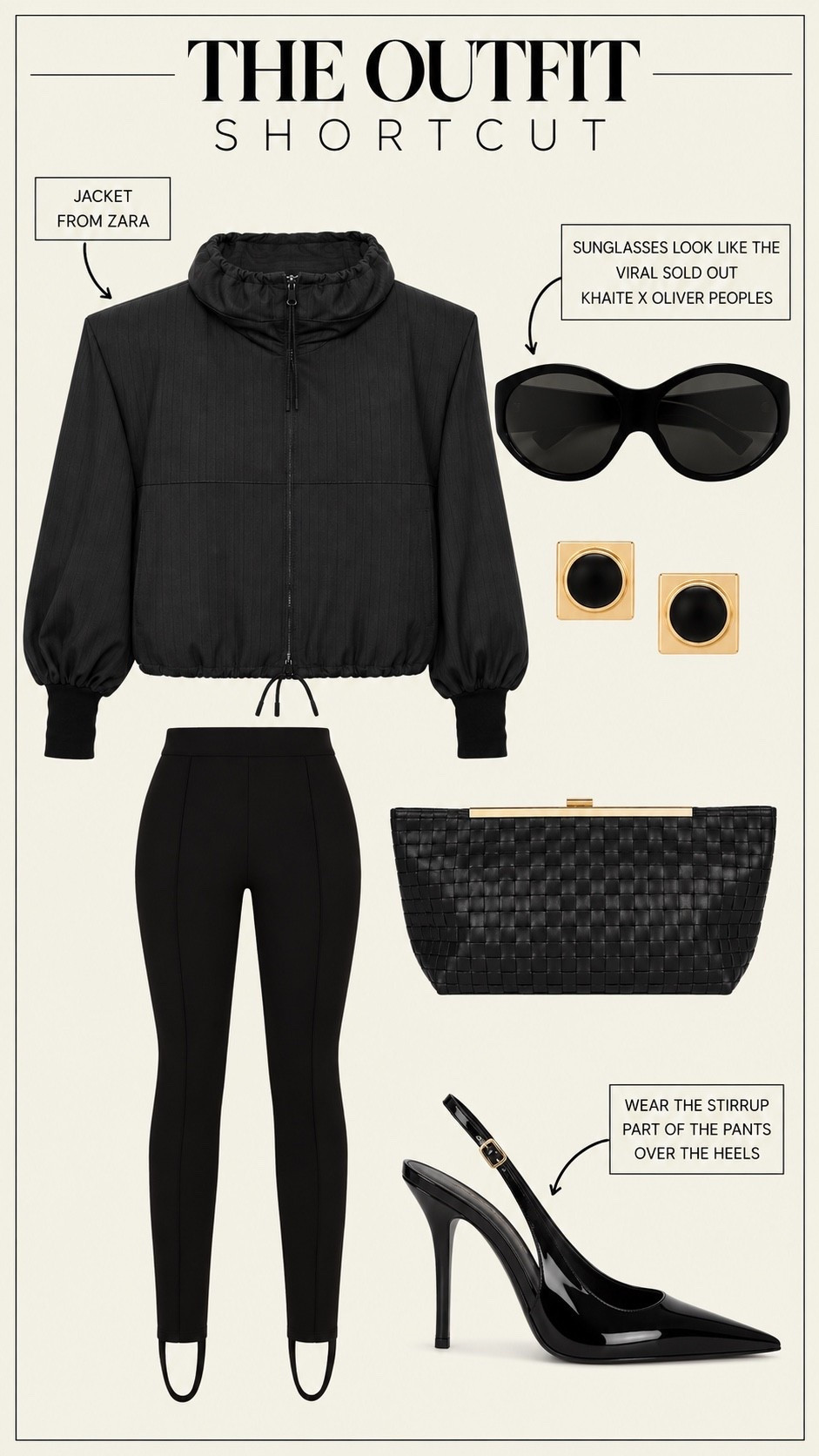 Absolutely one of my favorite outfits. Make this a daytime outfit with smaller earrings and replace the heels with loafers.