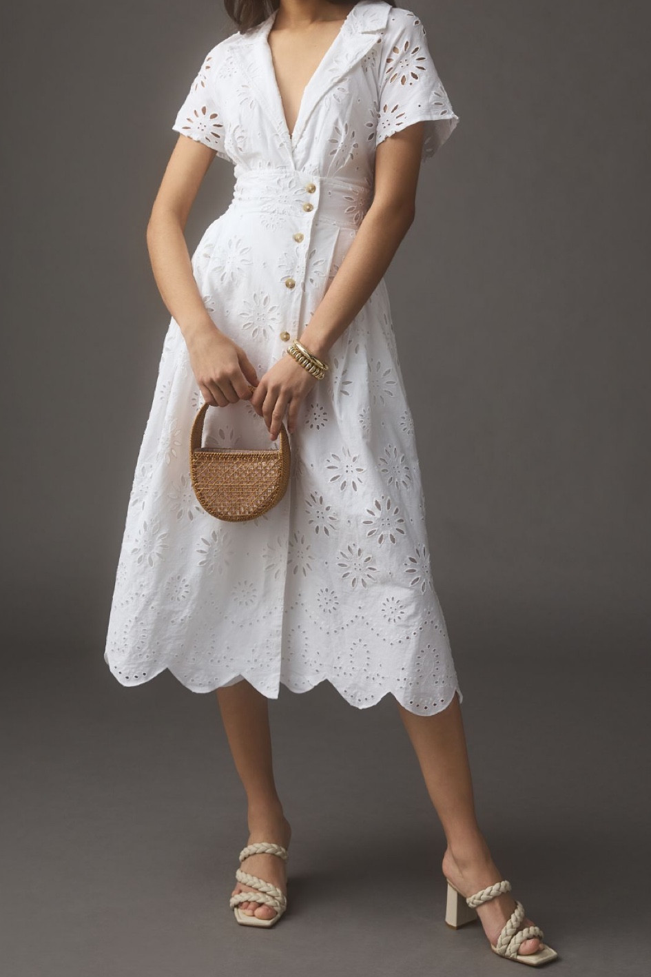 Eyelit summer dress 
Anthropology sale

#LTKSeasonal #LTKFind #LTKwedding