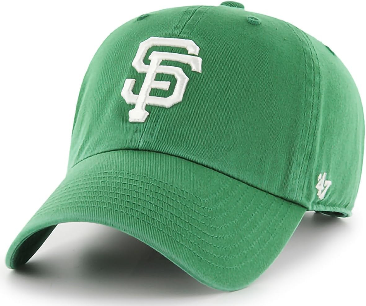 '47 MLB Kelly Green Primary Logo Clean Up Adjustable Strap Hat Cap, Adult One Size Fits All | Amazon (US)