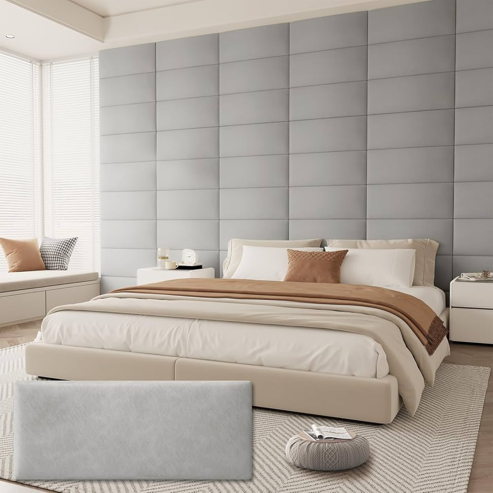 Upholstered Headboard for Full Twin Size Bed, Wall Mounted & Peel and Stick Headboard, Soundproof... | Amazon (US)