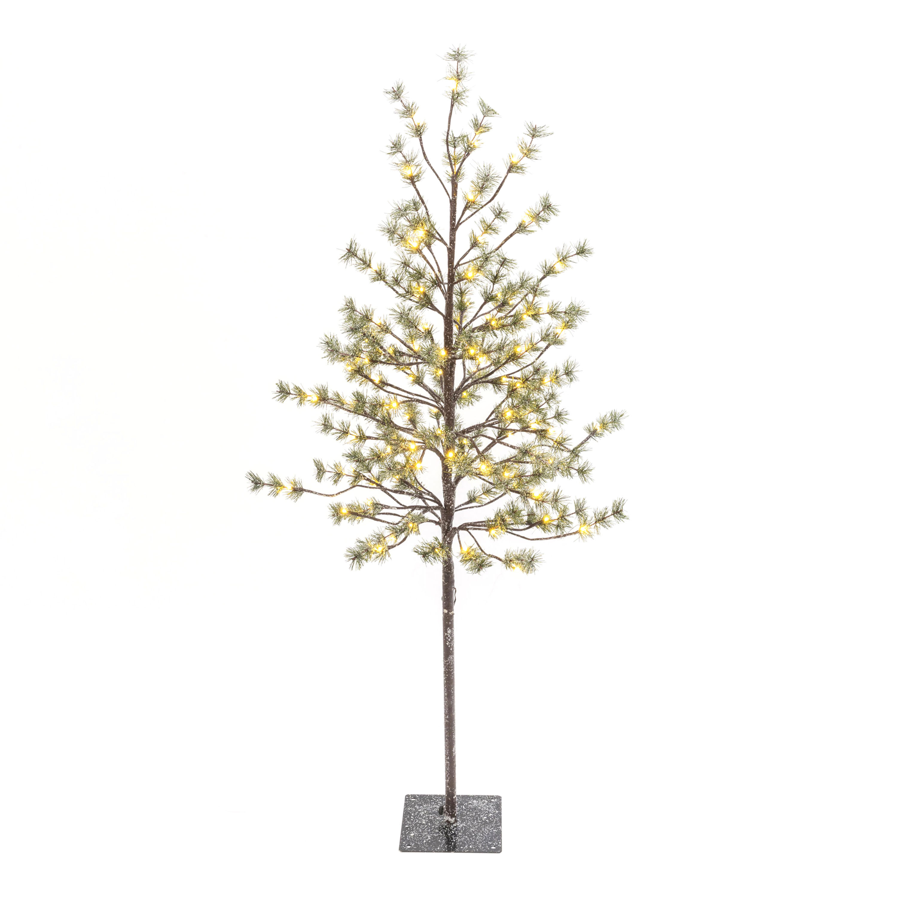 5 Foot Icy Pre Lit Micro LED Electric Artificial Pine Tree | World Market
