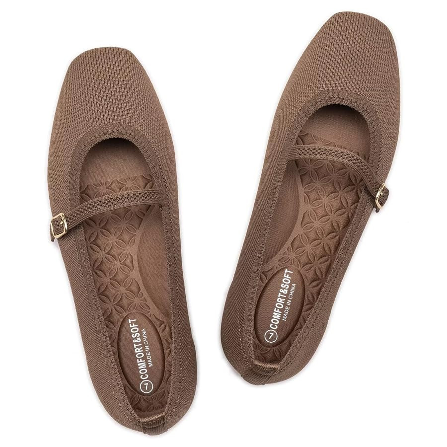 Frank Mully Mary Jane Women Flat Shoes Slip on Square-Toe Washable Shoes Comfortable for Dressy a... | Amazon (US)