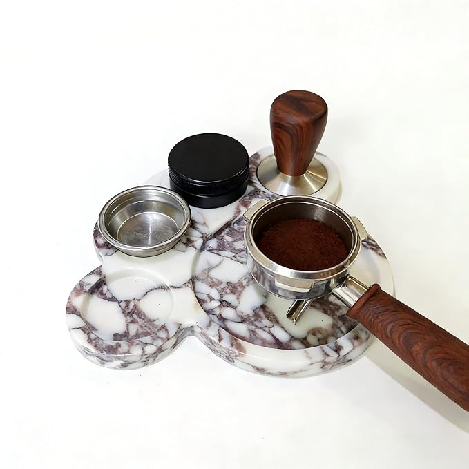 Cat Paw Marble Coffee Tamper Stand, White and Purple Veined, Espresso Accessories Holder (white) | Amazon (US)
