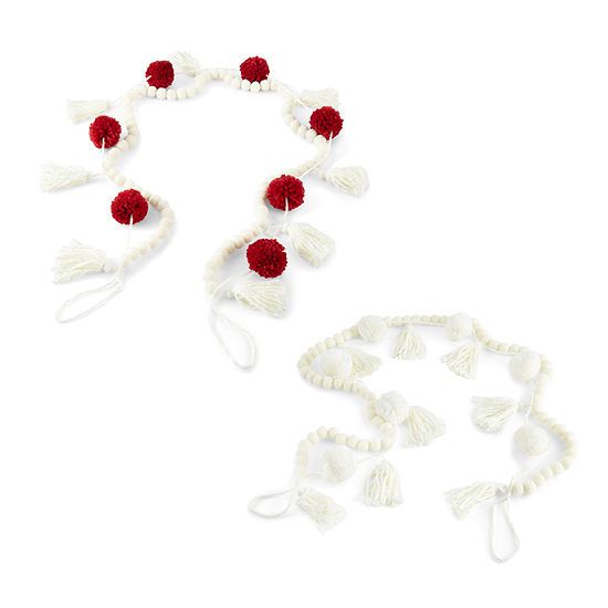 North Pole Trading Co. 6' Pom Tassel Christmas Garland | JCPenney