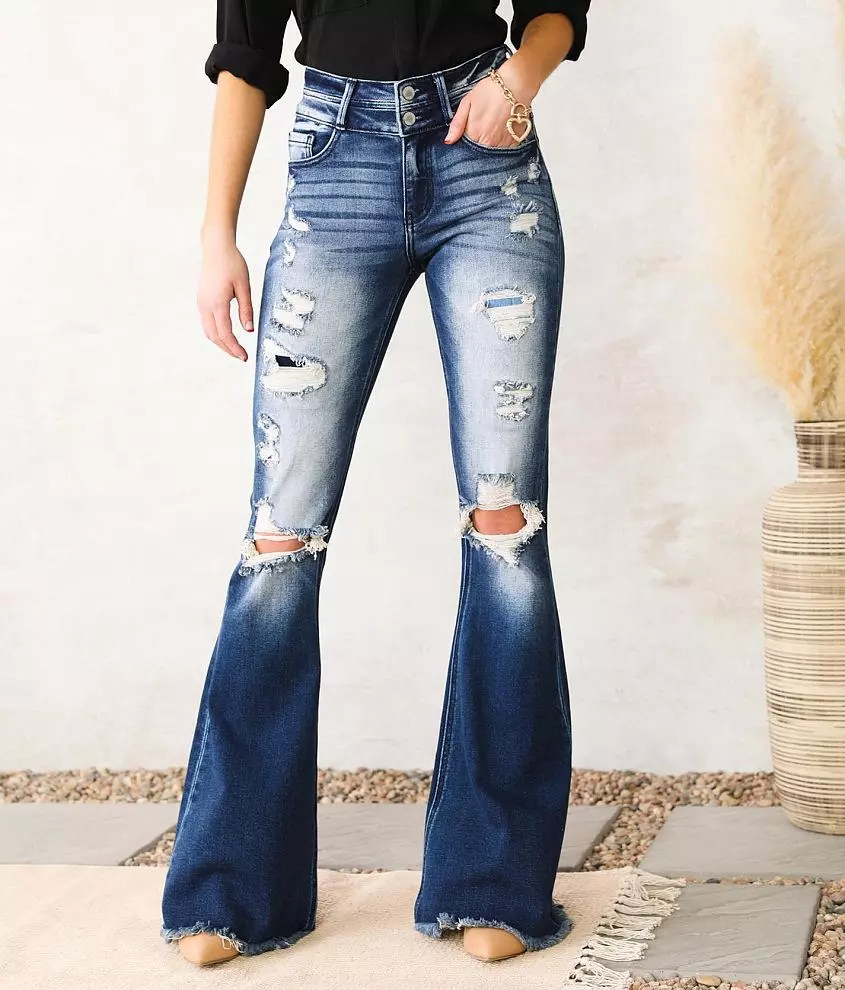 Signature High Rise Super Flare Jean | Buckle