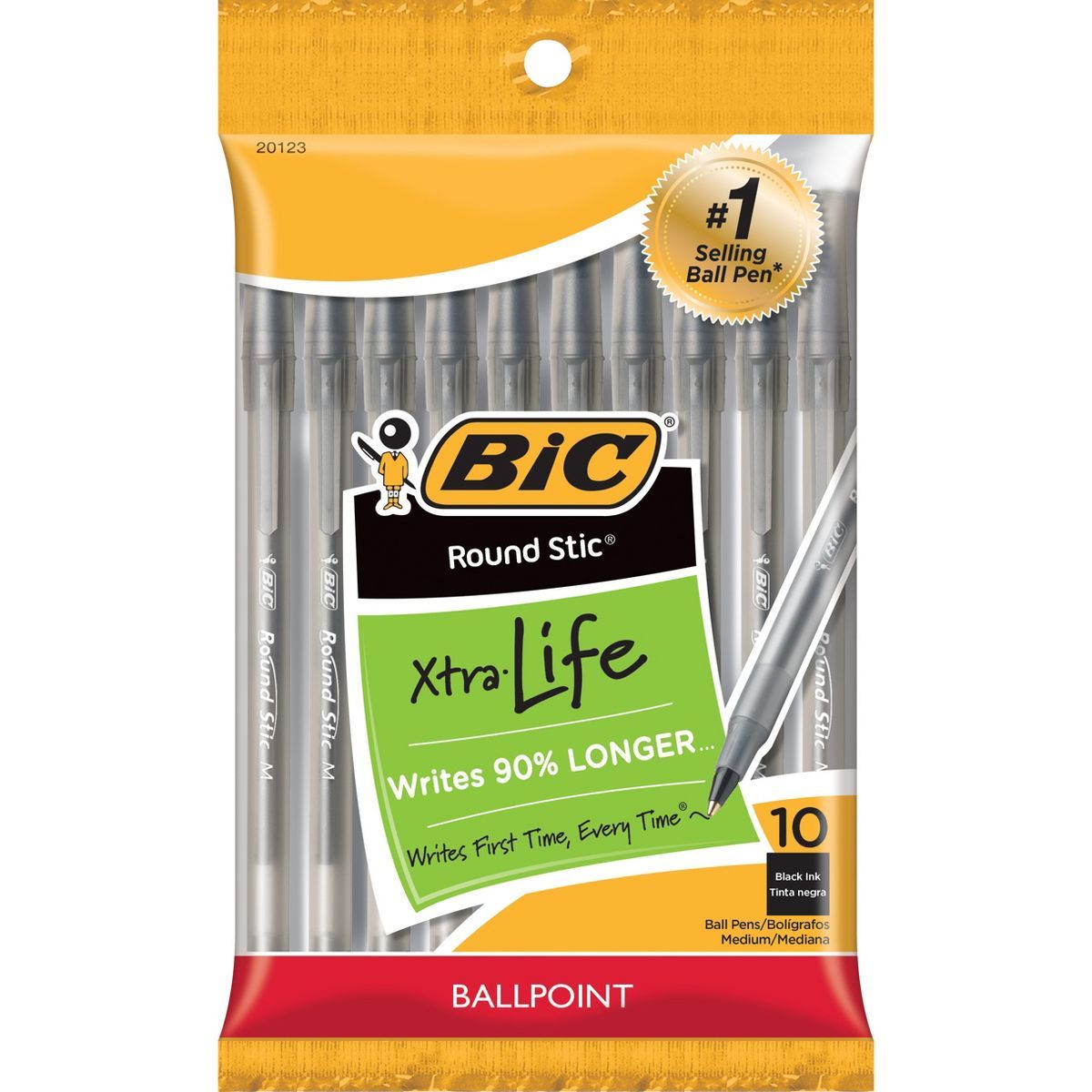 BIC 10pk Xtra Life Ballpoint Pens Medium Tip Black ink | Target