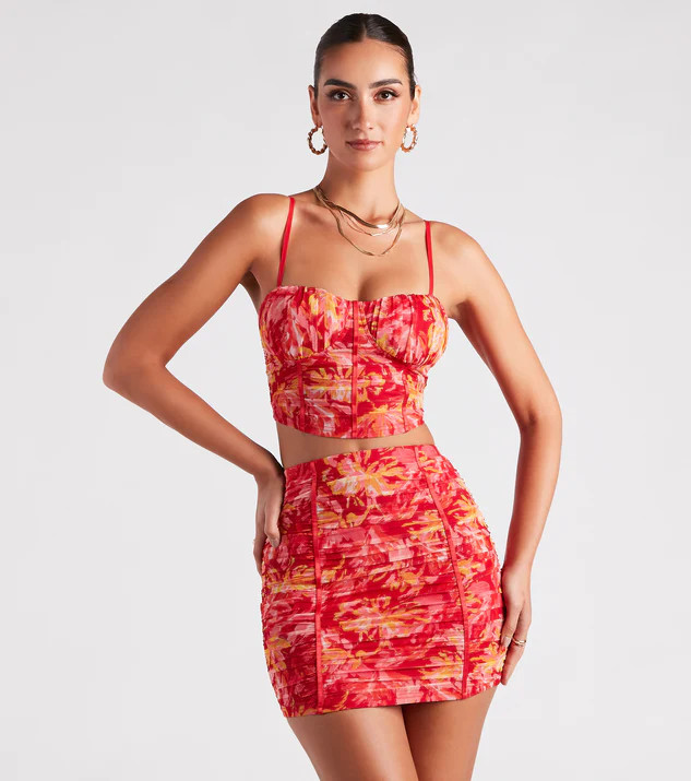 Vacay On My Mind Floral Bustier Top | Windsor Stores