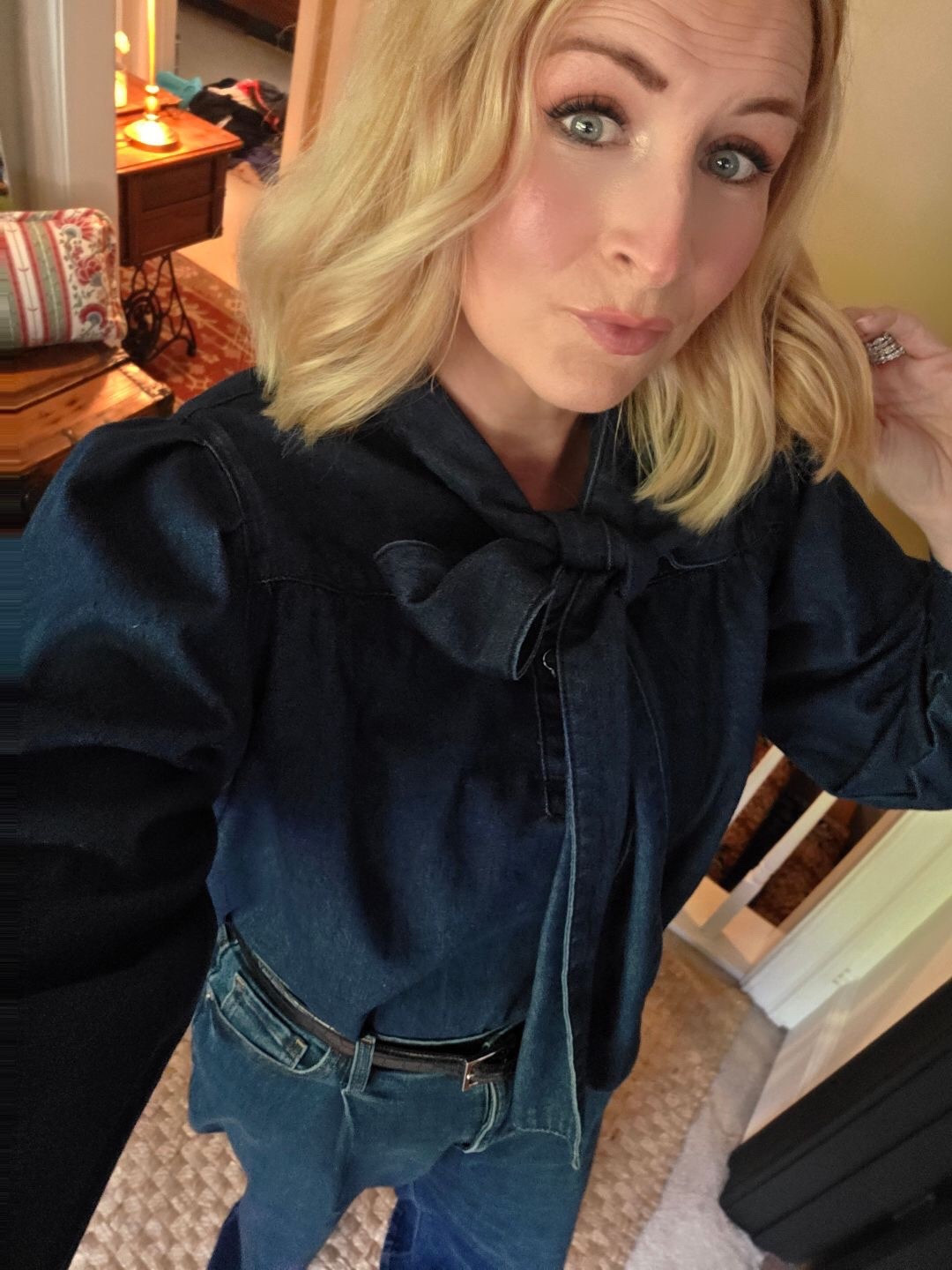 Double denim
Denim on denim
Feels polished but yet casual and comfyortable

#LTKdayinmylife #LTKootd #LTKOver40
