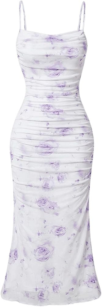 GORGLITTER Women's Floral Spring Summer Wedding Guest Dress Bridal Shower Cocktail Tea Party Beac... | Amazon (US)