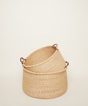 Small Nesting Basket - Natural/Cognac | Jenni Kayne | Jenni Kayne