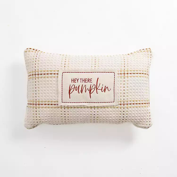 Hey There Pumpkin Windowpane Lumbar Pillow | Kirkland's Home