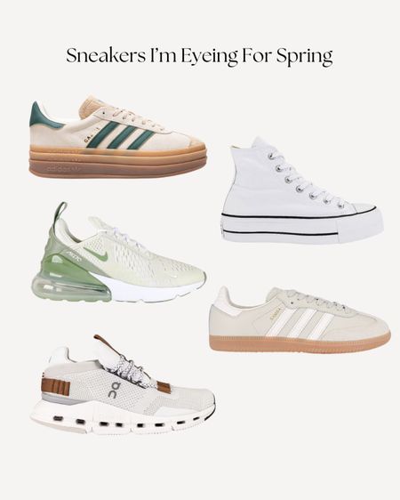 I have the neutral sambas and I absolutely love them, they’re perfect everyday sneakers. Linking a few other sneakers for spring, including the Nikes that are my favorite for training! If we dress for spring, it has to come sooner right? 🌦️

#LTKfitness #LTKshoecrush #LTKSeasonal