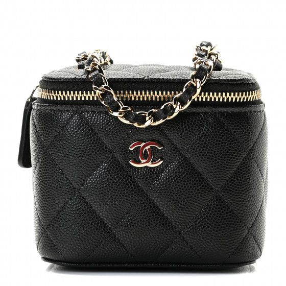 CHANEL

Caviar Quilted Mini Vanity Case With Chain Black | Fashionphile