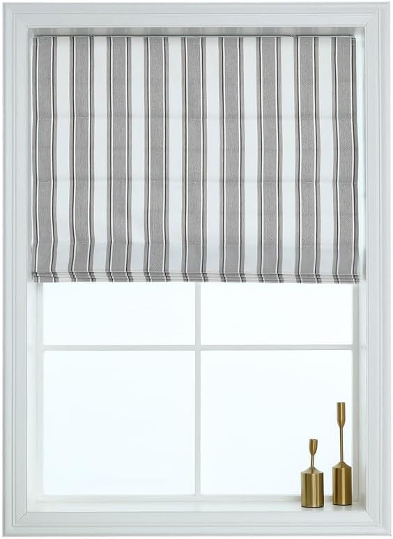Everyday Celebration Roman Shades - Cordless Pull Down Window Shades, Room Darkening, Vertical St... | Amazon (US)