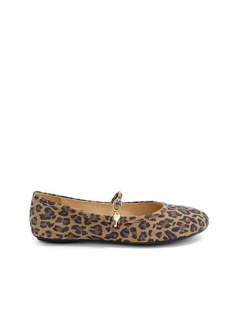 Bumble Camel Leopard Suede Ballet Flats | David Jones (Australia & New Zealand)
