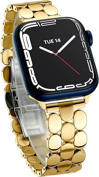 Designer Band for Apple Watch 40mm 41mm 42mm 38mm 44mm 45mm 46mm 49mm for Women, Stainless Steel ... | Amazon (US)