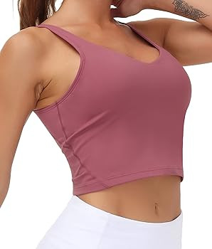 THE GYM PEOPLE Womens' Sports Bra Longline Wirefree Padded with Medium Support | Amazon (US)