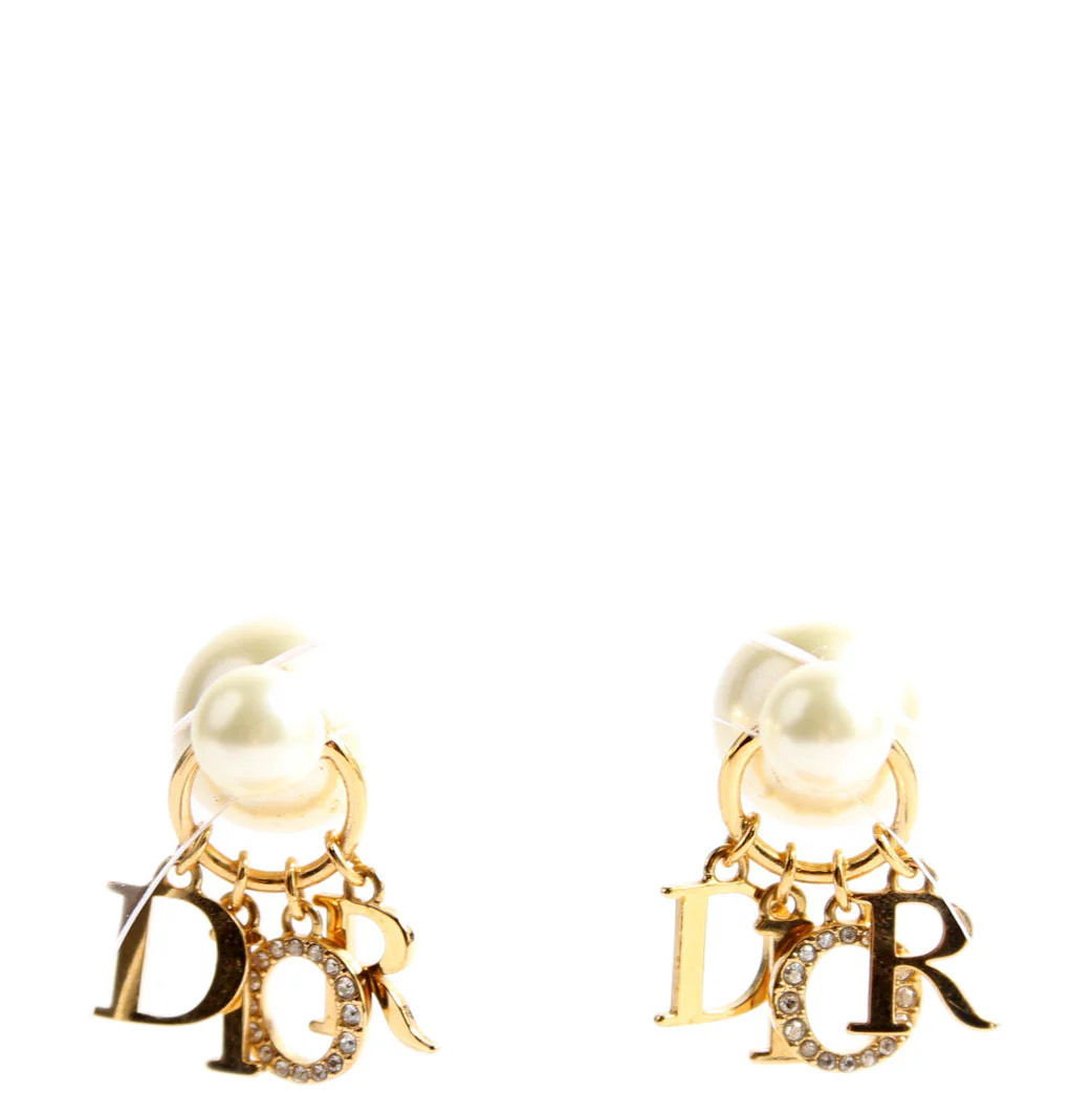 Tribales Resin Pearl Dangle Earrings | Keeks Designer Handbags