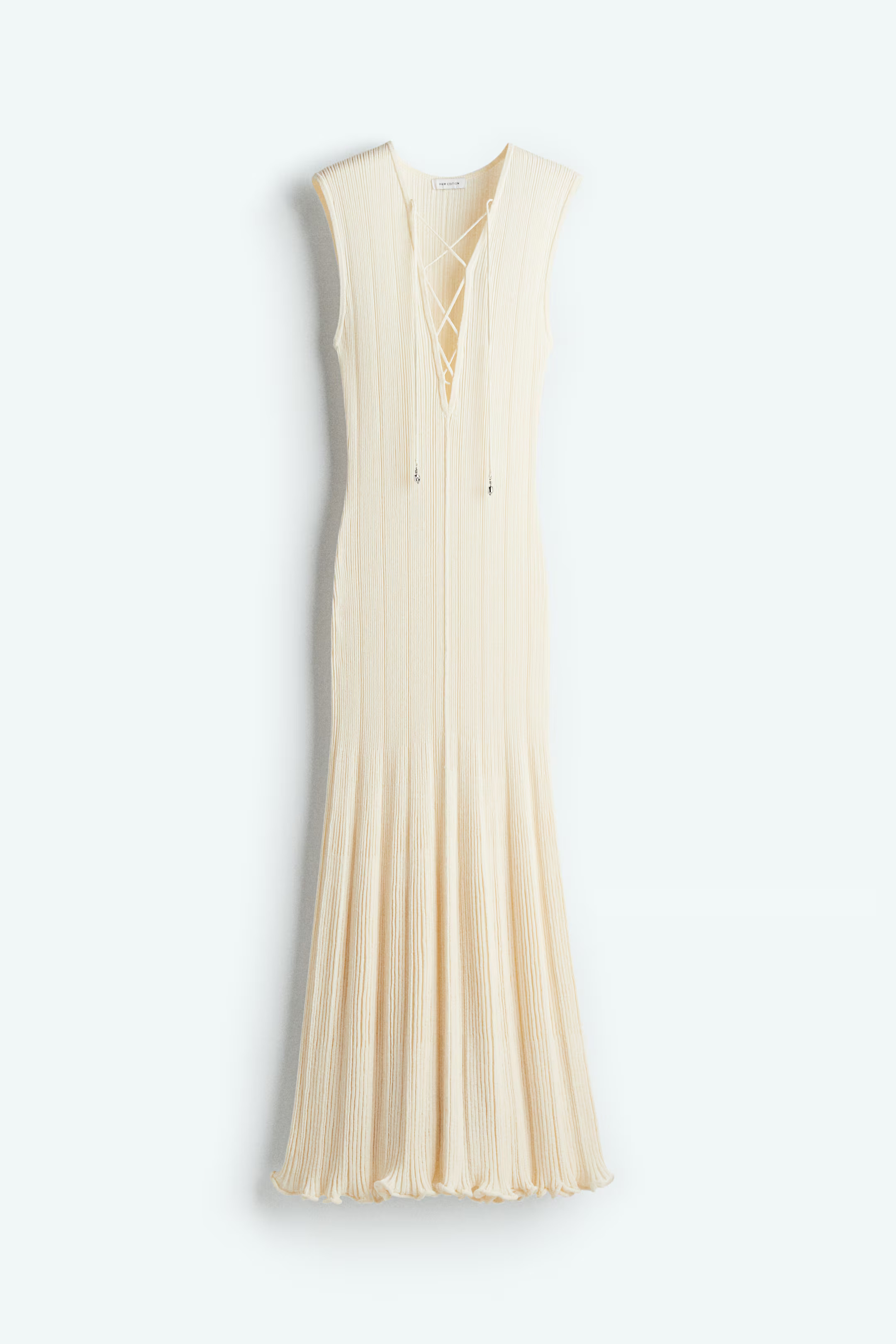 Lacing-detail rib-knit dress | H&M (UK, MY, IN, SG, PH, TW, HK)