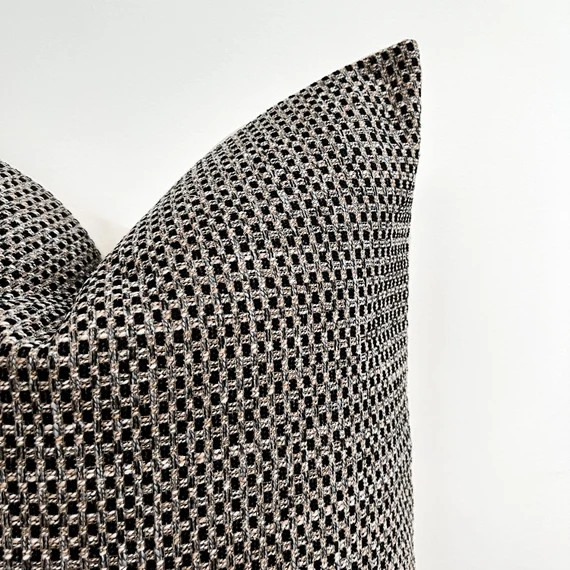 The Piper l Navy Plaid Pillow Cover l Throw Pillow l Neutral Home Decor l Cushion Cover | Etsy (US)