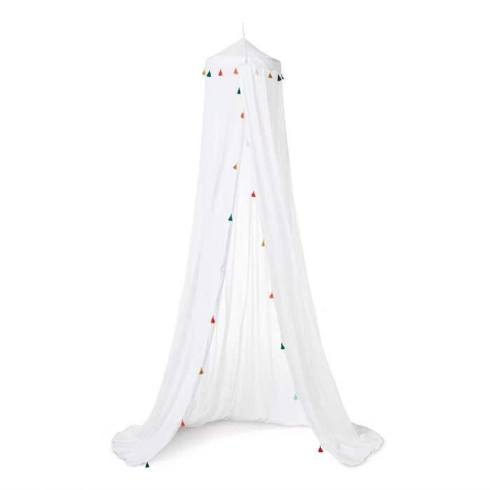 Tassel Bed Canopy One Size White - Pillowfort™ | Target