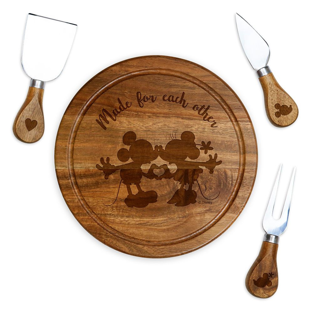 Mickey and Minnie Mouse Cheese Board and Tools Set | Disney Store