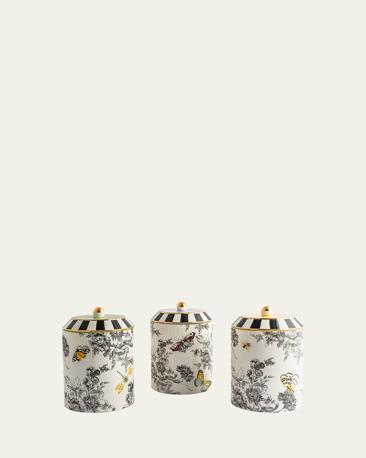 Butterfly Toile Canisters, Set of 3 | Bergdorf Goodman
