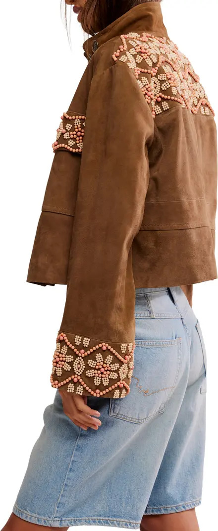 Bali Fading Moon Crop Suede Jacket | Nordstrom Rack