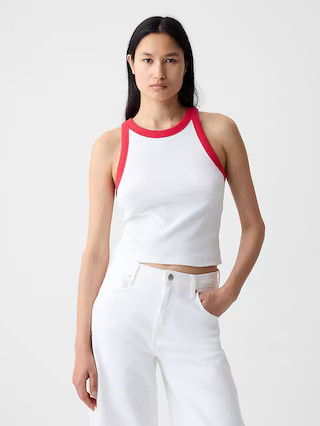 Modern Rib Cropped Halter Top | Gap (US)
