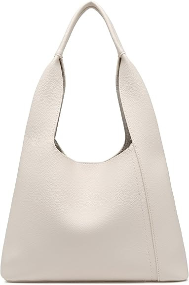 Slouchy Hobo Bags for Women, Shoulder Handbag Purse 2pcs Soft Tote Work Bag Large Top Handle Bag | Amazon (US)