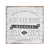 Simply Said, INC Perfect Pallets 14" Wood Sign - Wash Your Hands & Say Your Prayers Because Jesus &  | Amazon (US)