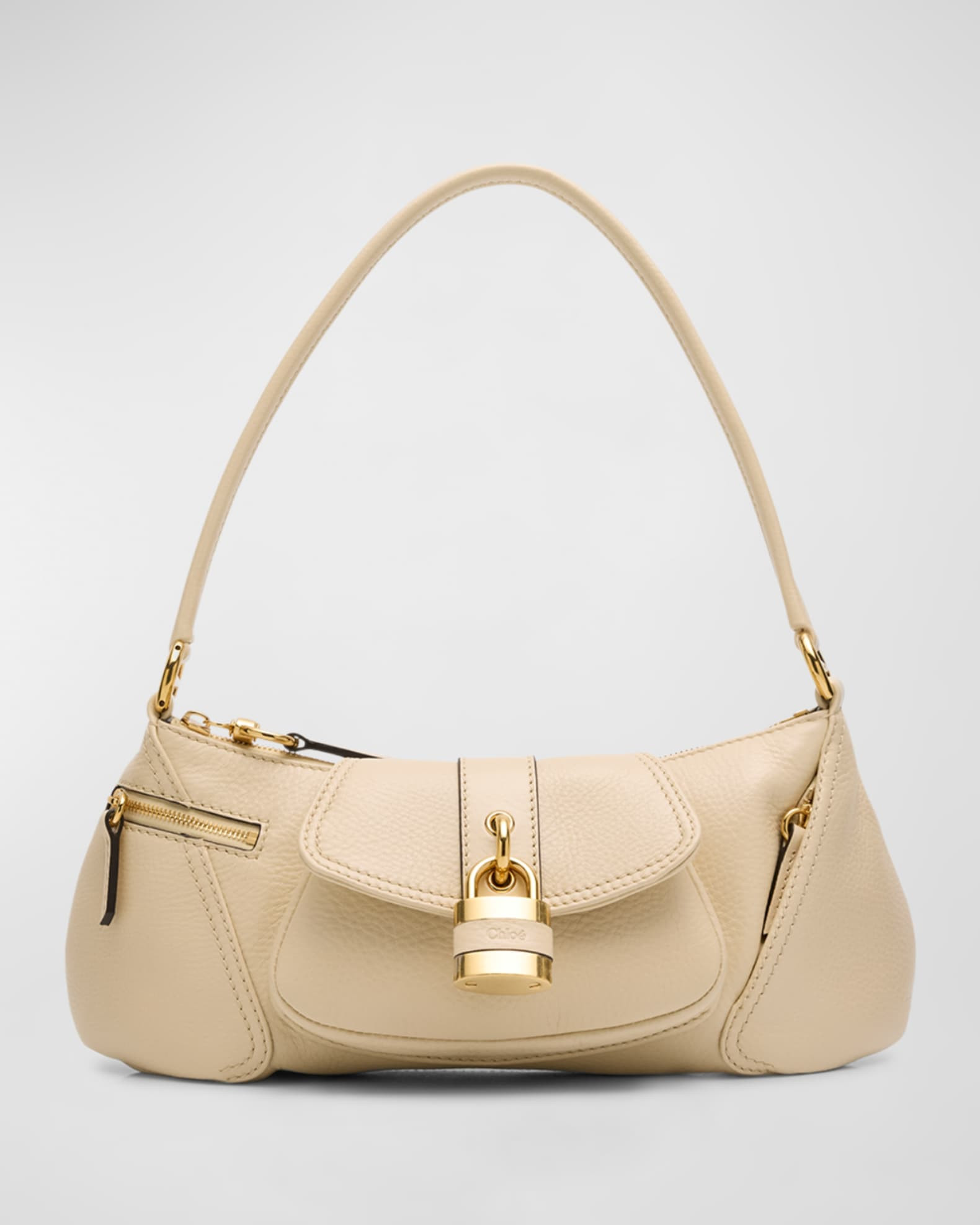 Chloe The 99 Shoulder Bag in Shiny Grained Calfskin | Neiman Marcus