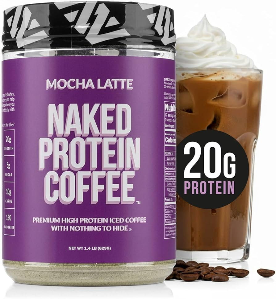 NAKED Mocha Latte Protein Coffee - Premium Colombian Iced Coffee Protein Shake Drink, Delicious K... | Amazon (US)