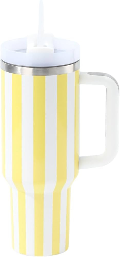 40 oz Traveler - Stripe Water Bottle with Handle & Flip Straw - Fits in Cup Holder, Leak Resistan... | Amazon (US)