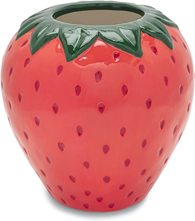 ban.do Vintage Inspired Decorative Ceramic Vase, Unique Home/Kitchen/Office Accent Decor, Strawbe... | Amazon (US)