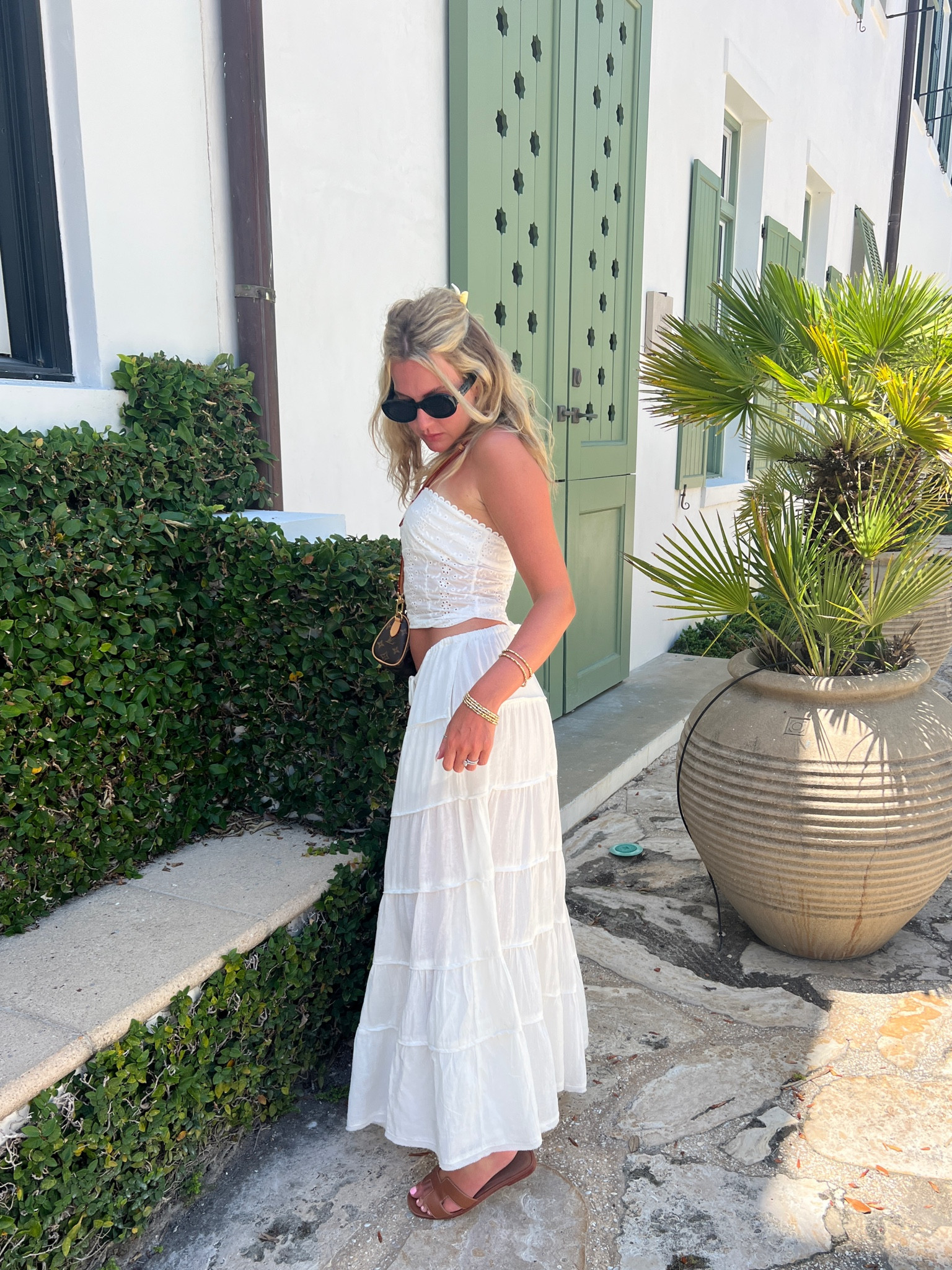 Fun little eyelet top and maxi skirt outfit🐚

Free people maxi skirt inspo
Beach outfit
Effortless outfit 
White maxi skirt
Amazon top 
Beach inspo 
30a outfit

#LTKtravel #LTKunder100 #LTKSeasonal