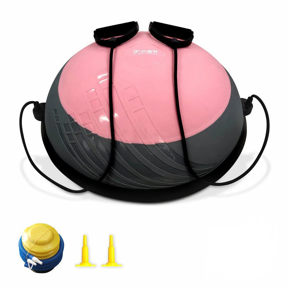 LUXEYARD Balance Ball Balance Trainer 660Lbs Weight Capacity 23in Half Ball with Resistant Band Anti Burst Design Anti-Slip Surface for Home Gym Core | Lowe's