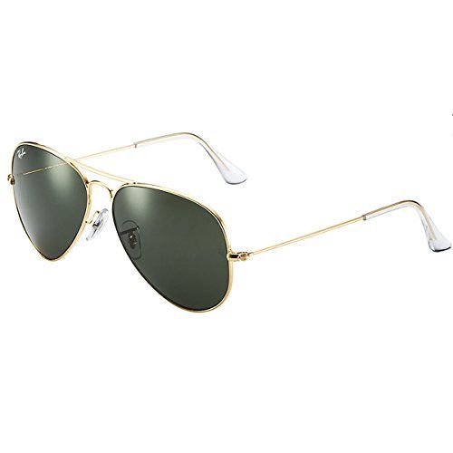 Ray-Ban Aviator RB3025 Sunglasses W3234 Arista Gold / G15 Lens 55mm (SMALL SIZE) | Amazon (US)