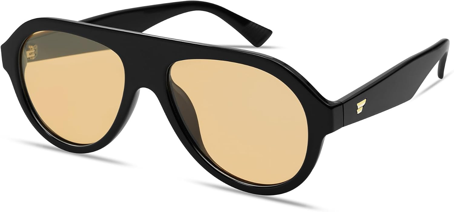 VANLINKER Retro Big Aviator Polarized Sunglasses for Men Women VL9750 | Amazon (US)